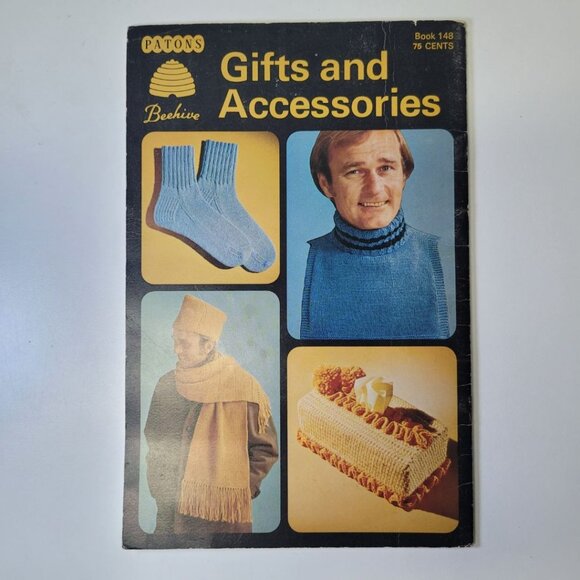 Patons Beehive Craft Idea Book Gift Patterns Accessories Gold Club Glove Hats - Picture 2 of 8